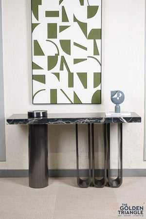 Florent Console Table - Gun Metal
