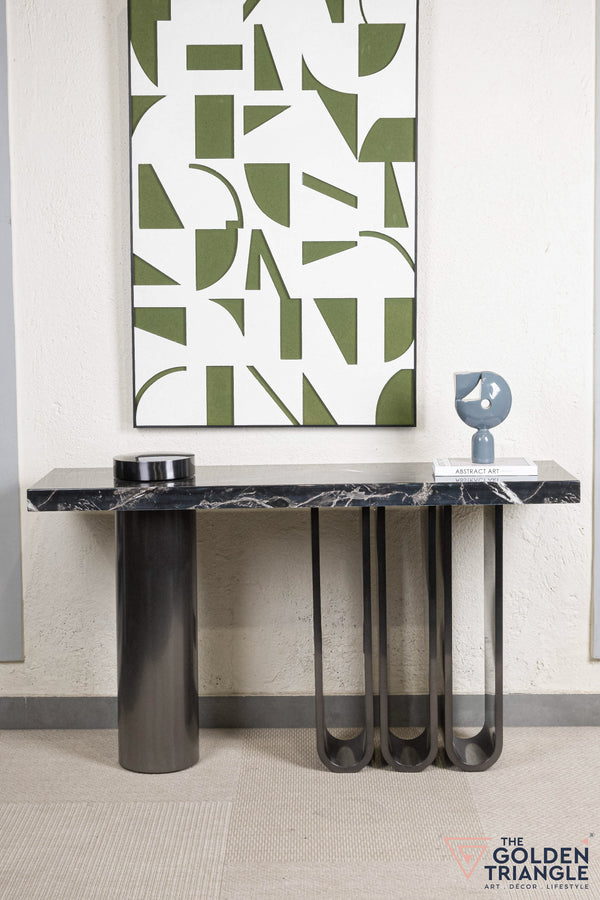 Florent Console Table - Gun Metal
