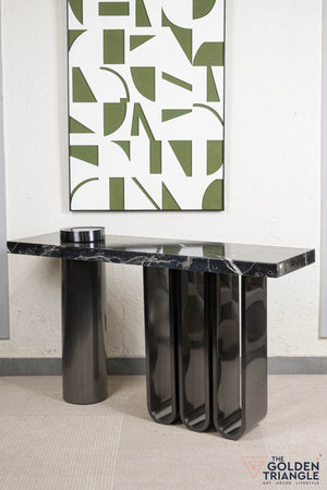 Florent Console Table - Gun Metal