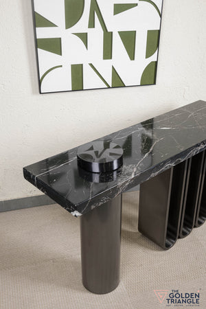 Florent Console Table - Gun Metal