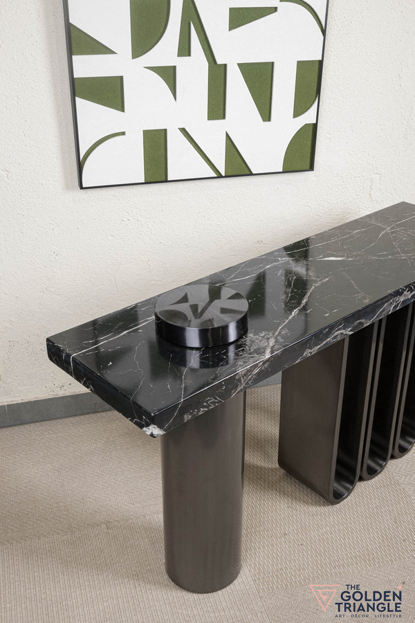 Florent Console Table - Gun Metal