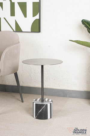 Leonie Marble & Metal Side Table