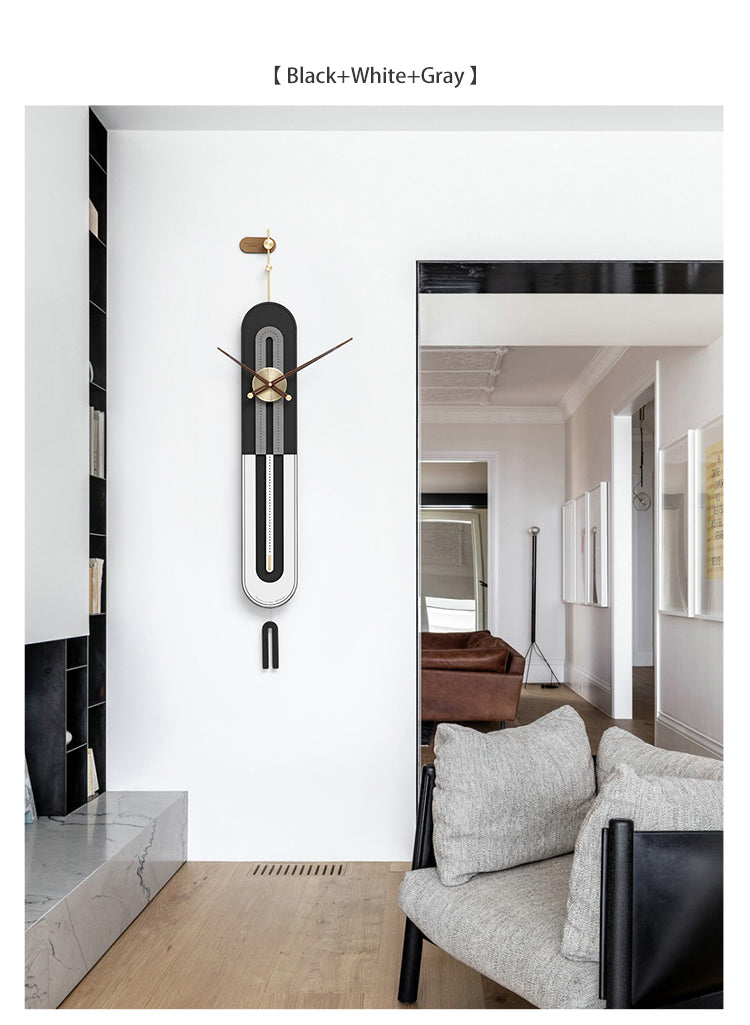 Elisa Wall Clock - Black+White