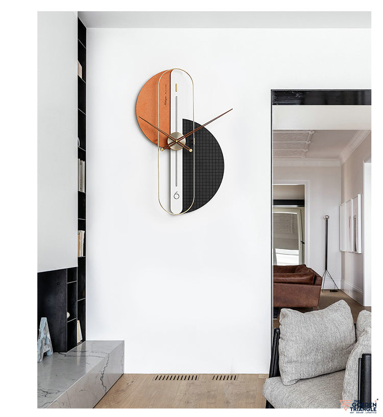 Naz Wall Clock - Orange & Black