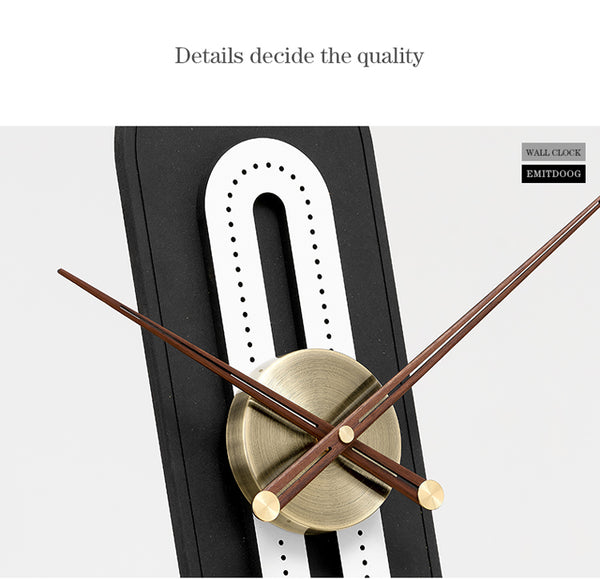 Elisa Wall Clock - Black+White