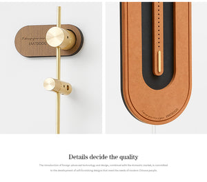 Elisa Wall Clock - Black+Orange