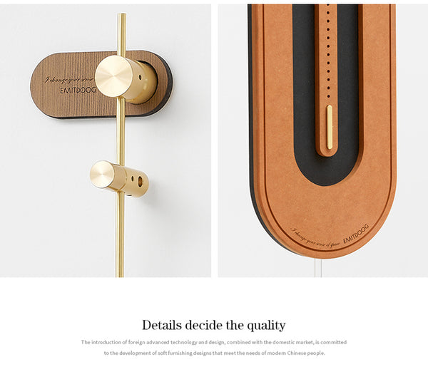 Elisa Wall Clock - Black+Orange