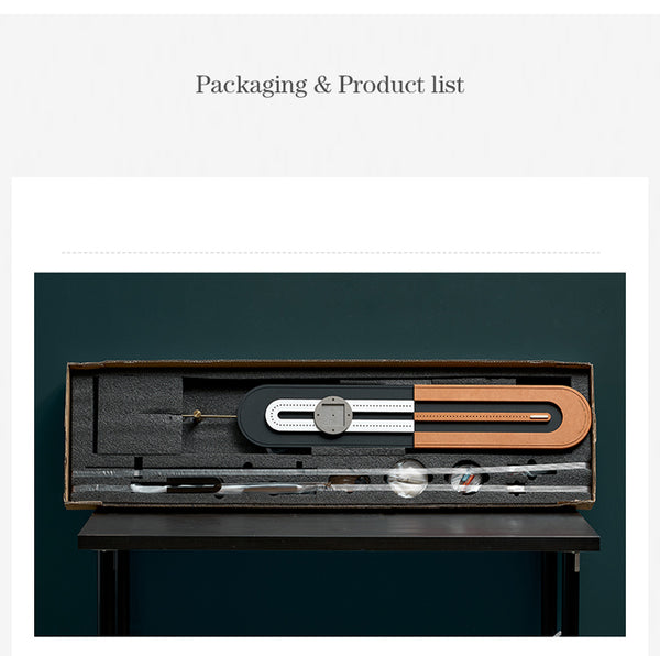 Elisa Wall Clock - Black+Orange