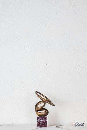 Zuri Abstract Sculpture - Antique Gold