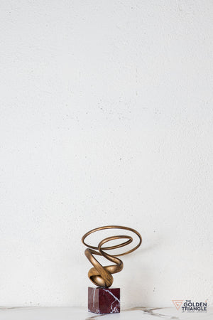 Zuri Abstract Sculpture - Antique Gold