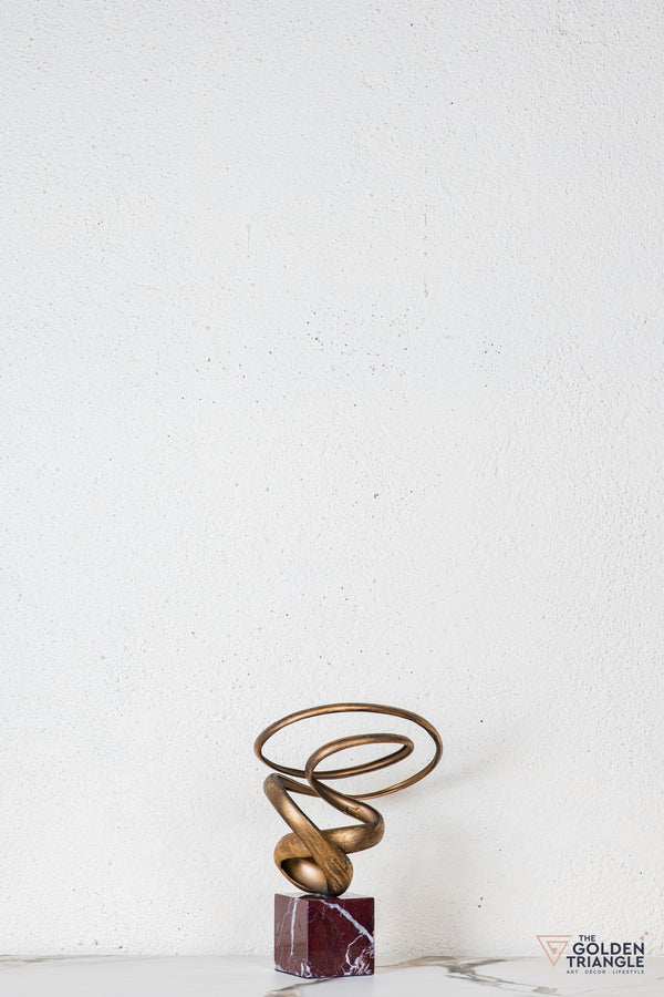 Zuri Abstract Sculpture - Antique Gold