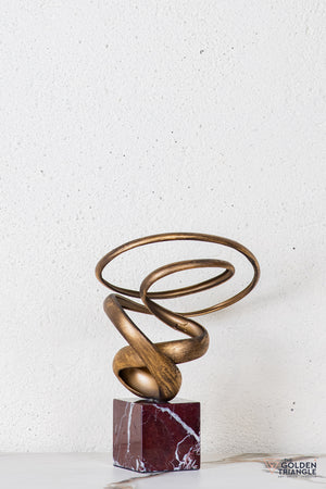 Zuri Abstract Sculpture - Antique Gold