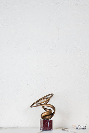Zuri Abstract Sculpture - Antique Gold