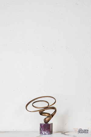 Zuri Abstract Sculpture - Antique Gold