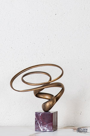 Zuri Abstract Sculpture - Antique Gold