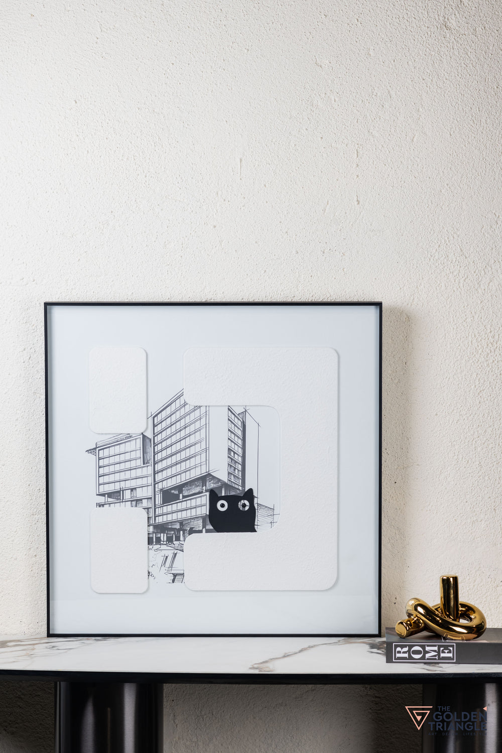 Cat Abstract 3D Wall Art Frame - B