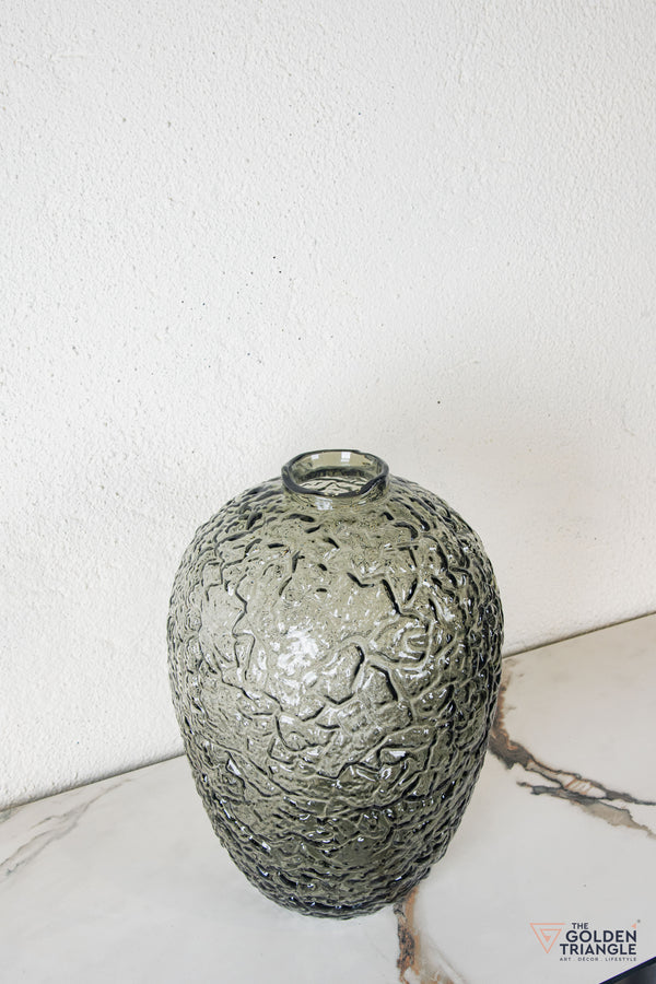 Davora Glass Vase - Smoke