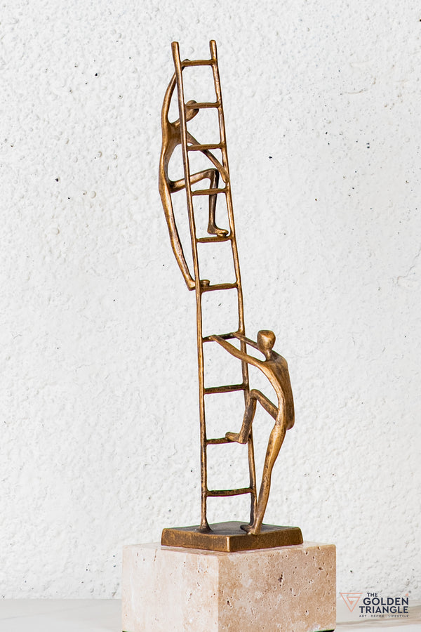 Velin Abstract Sculpture - Antique Gold