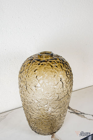 Davora Glass Vase - Brown