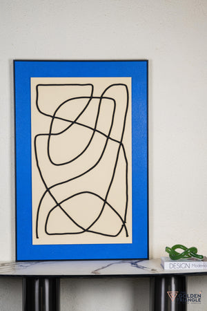 Textured Abstract 3D Wall Art Frame - Blue