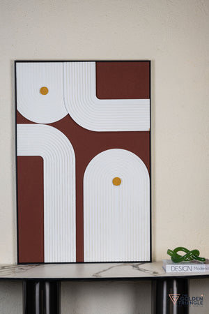 Textured Abstract 3D Wall Art Frame - Brown