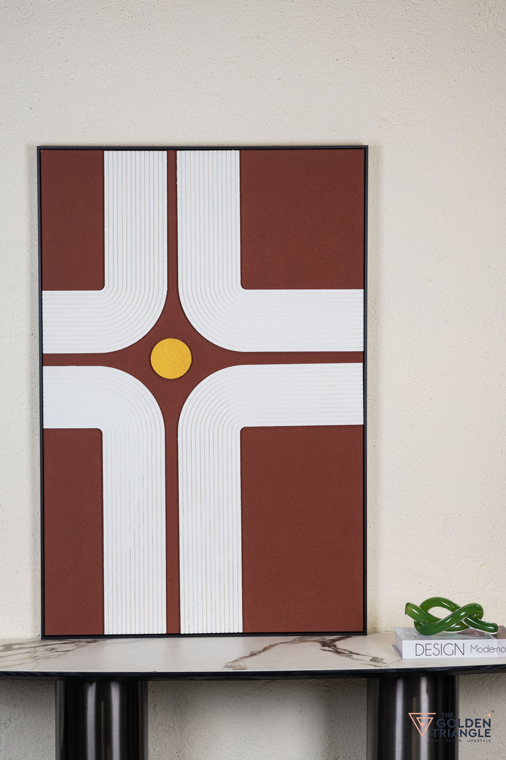 Textured Abstract 3D Wall Art Frame - Brown