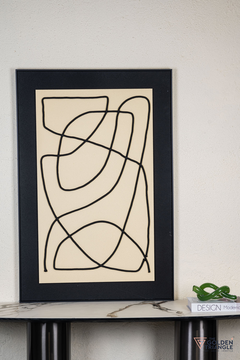 Textured Abstract 3D Wall Art Frame - Black