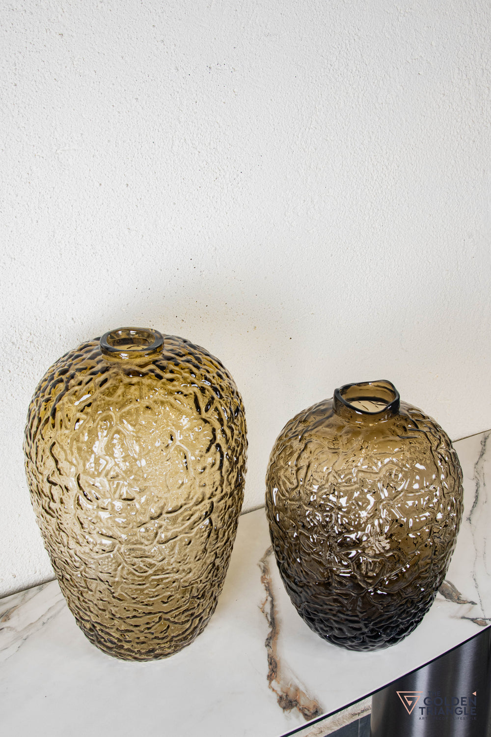 Davora Glass Vase - Brown