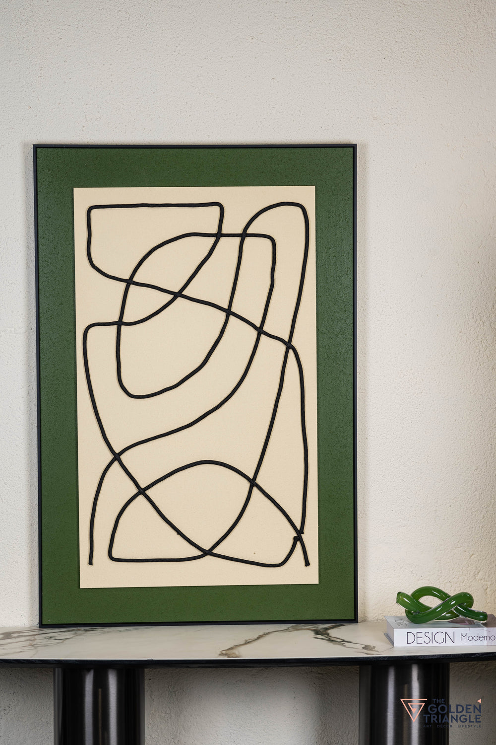 Textured Abstract 3D Wall Art Frame - Green