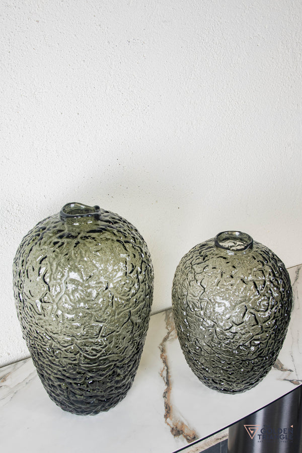 Davora Glass Vase - Smoke
