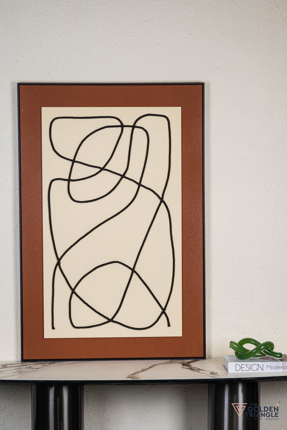 Textured Abstract 3D Wall Art Frame - Brown