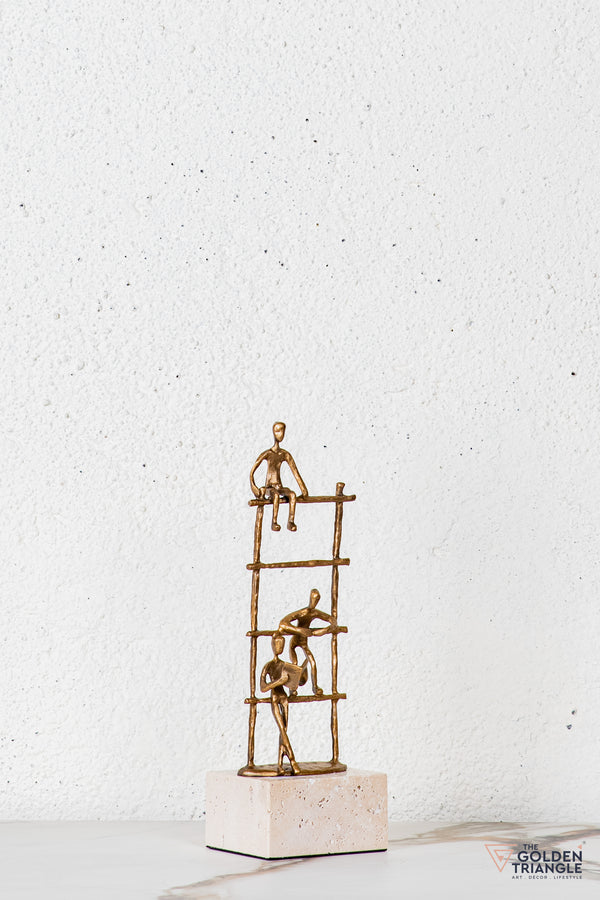 Arlo Abstract Sculpture - Antique Gold