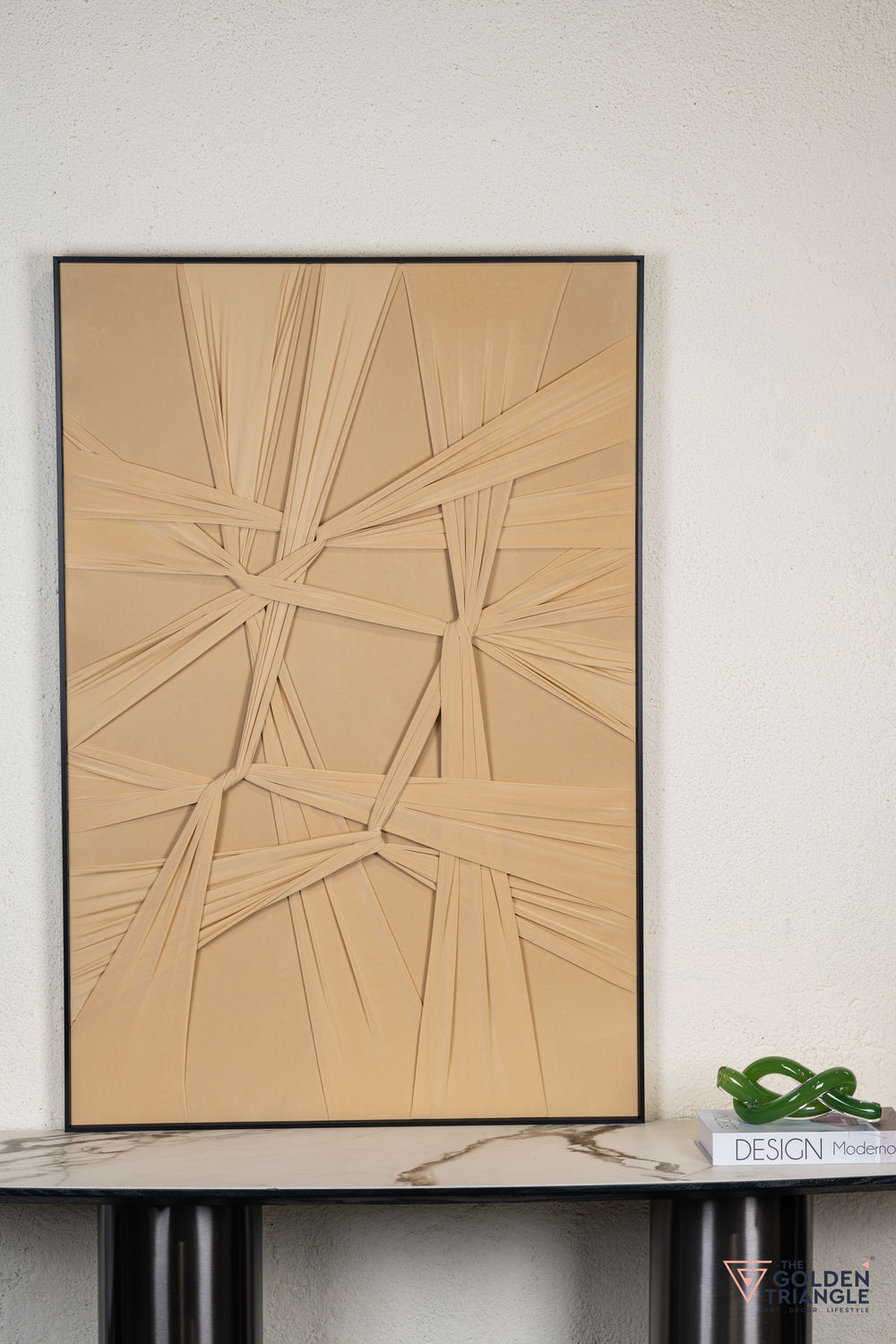 Cloth Abstract 3D Wall Art Frame - Beige