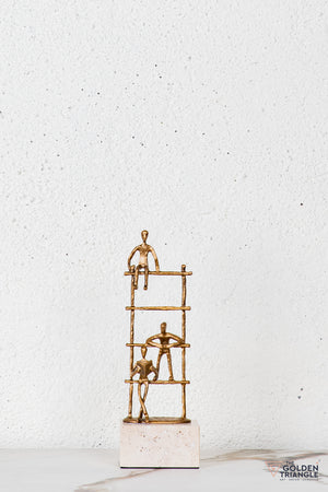 Arlo Abstract Sculpture - Antique Gold