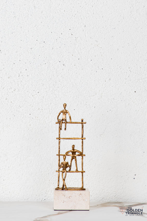 Arlo Abstract Sculpture - Antique Gold