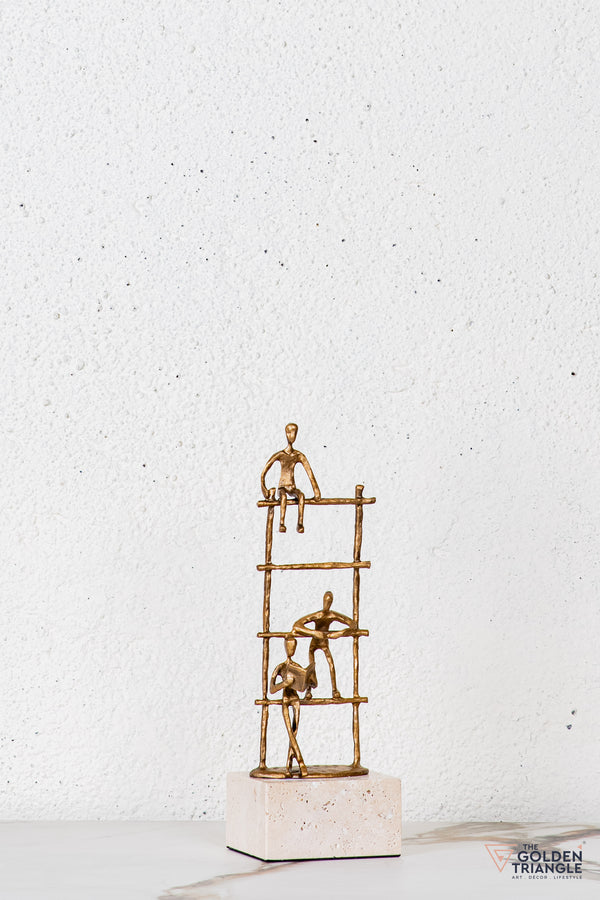 Arlo Abstract Sculpture - Antique Gold