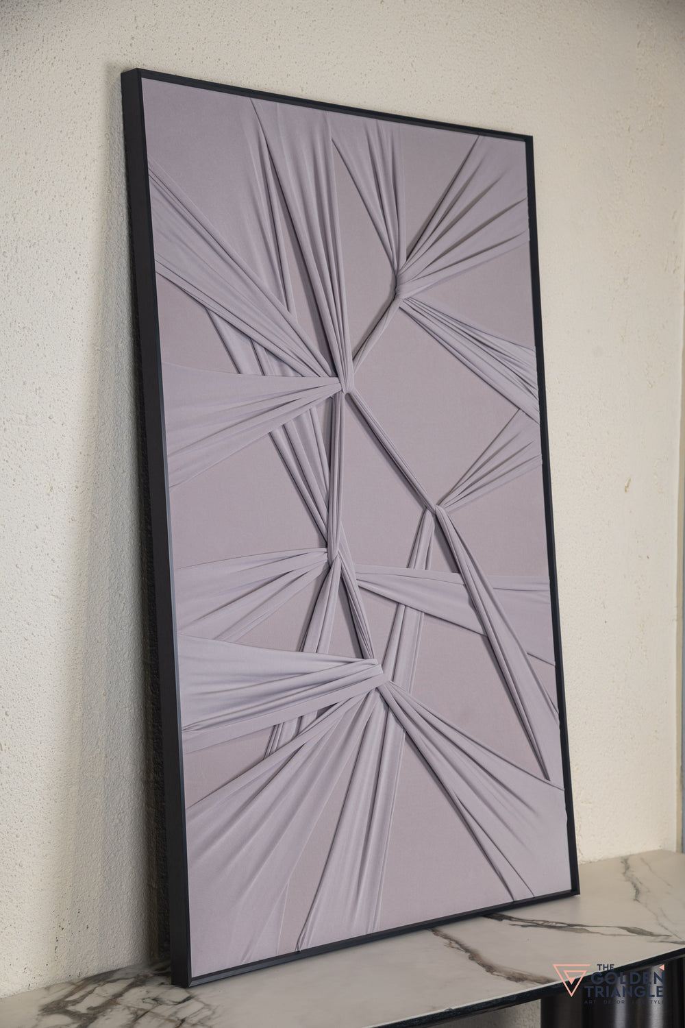 Cloth Abstract 3D Wall Art Frame - Gray