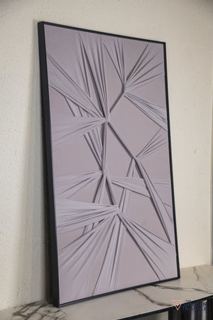 Cloth Abstract 3D Wall Art Frame - Gray