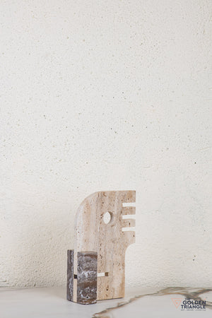Sylen Travertine Decor Sculpture