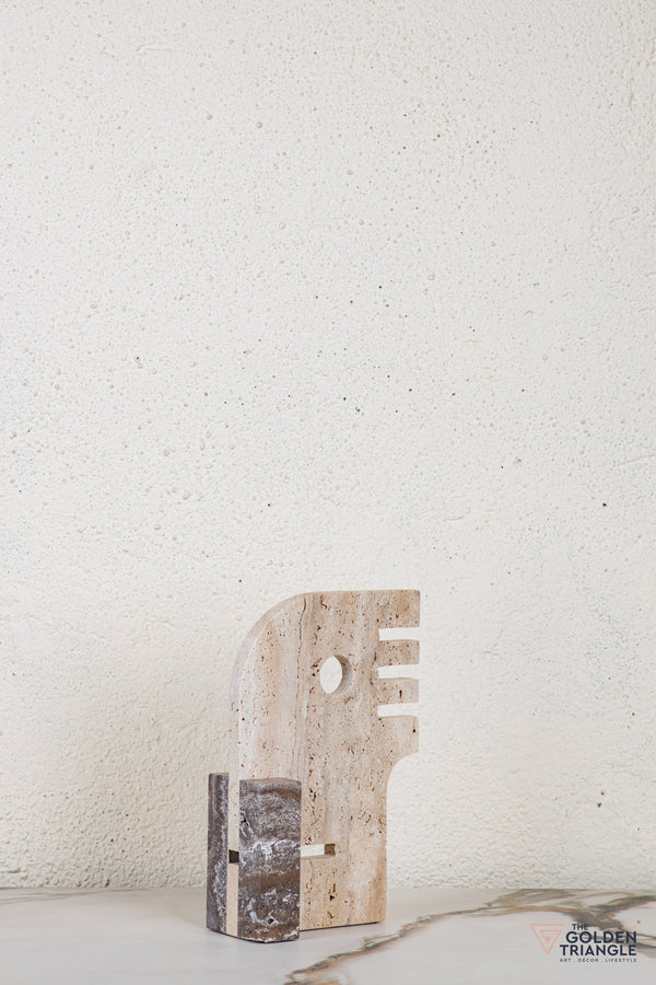 Sylen Travertine Decor Sculpture