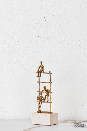 Arlo Abstract Sculpture - Antique Gold