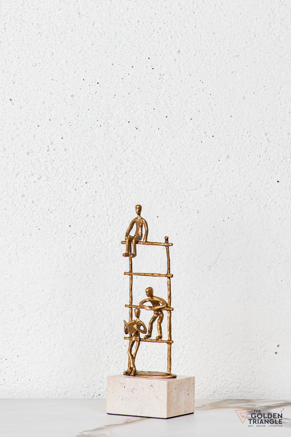 Arlo Abstract Sculpture - Antique Gold