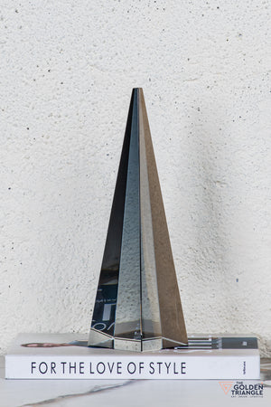 Vero Crystal Pyramid Tabletop Decor - Triangular
