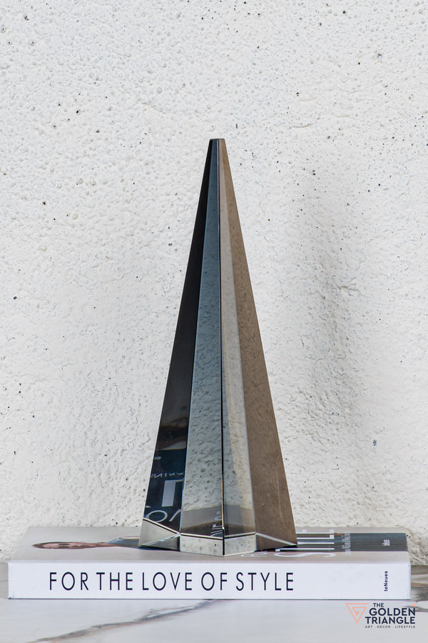 Vero Crystal Pyramid Tabletop Decor - Triangular