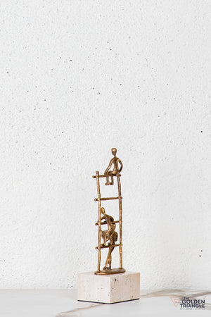 Arlo Abstract Sculpture - Antique Gold