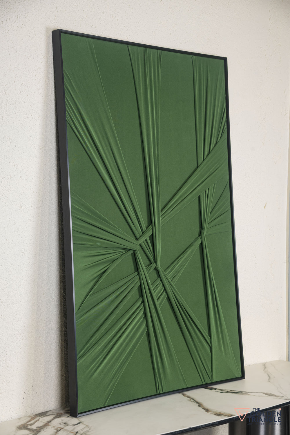Cloth Abstract 3D Wall Art Frame - Green