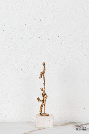 Arlo Abstract Sculpture - Antique Gold