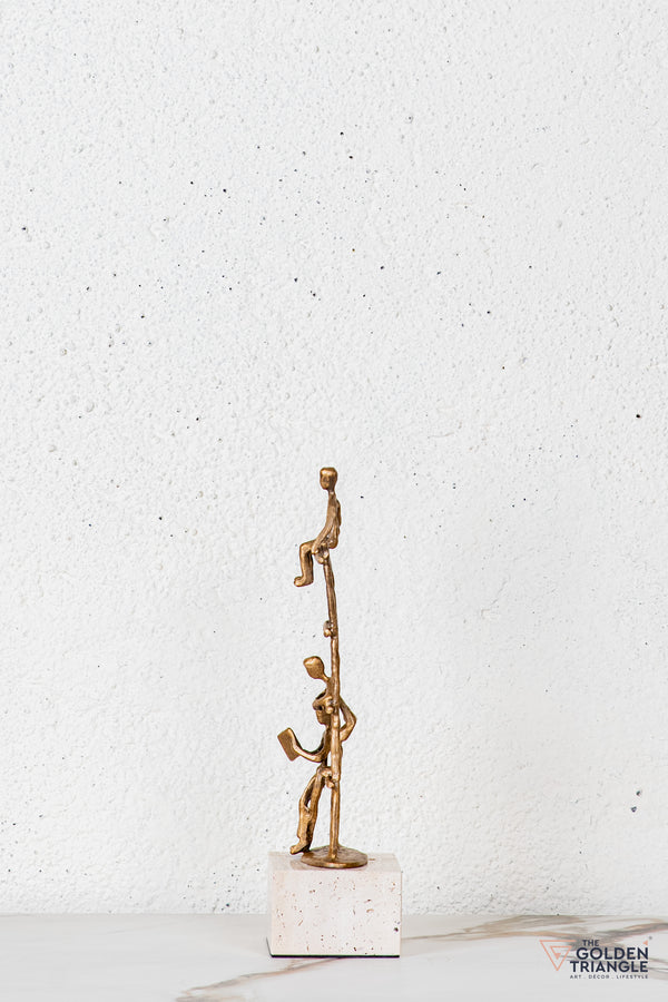 Arlo Abstract Sculpture - Antique Gold