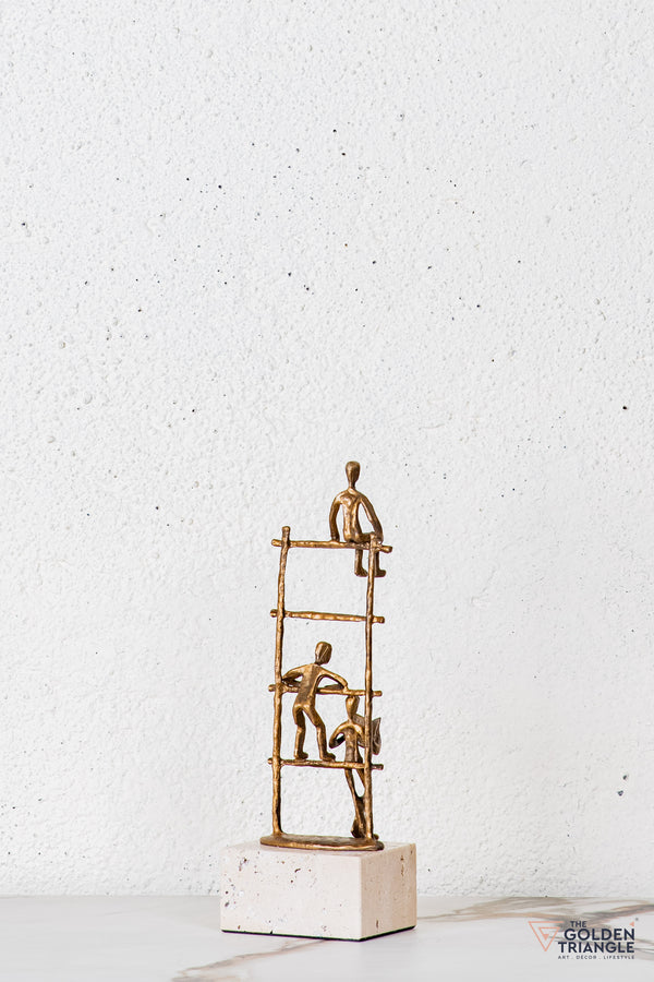 Arlo Abstract Sculpture - Antique Gold