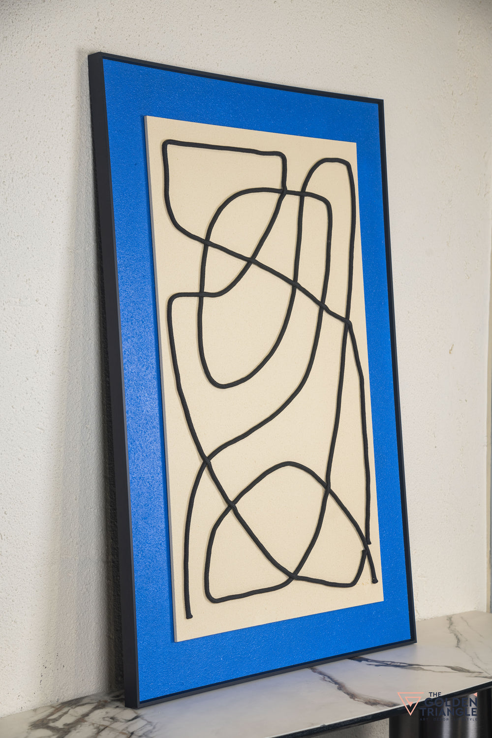Textured Abstract 3D Wall Art Frame - Blue